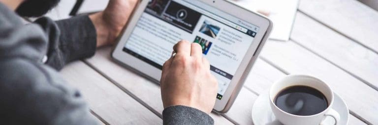 Man on tablet