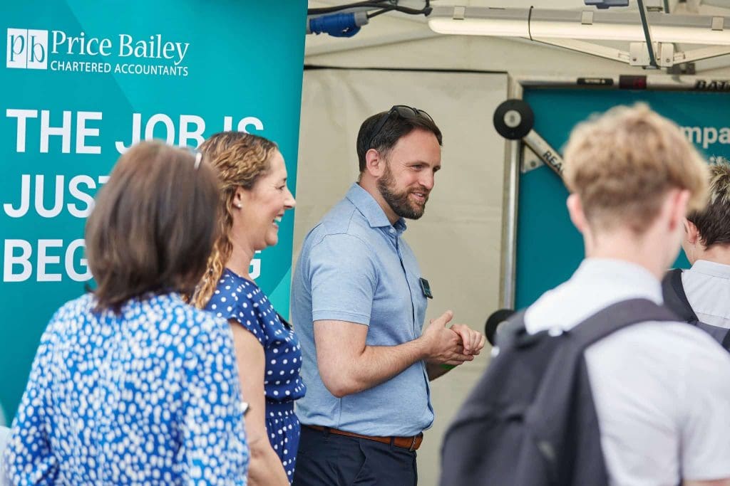 Price Bailey showcases career opportunities at Cambridgeshire County Day.