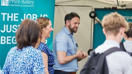 Price Bailey showcases career opportunities at Cambridgeshire County Day.