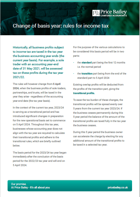 New rules for income tax flyer