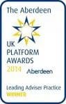 Winner of ‘Leading Business Adviser (larger than ten advisers)’ at the Aberdeen UK Platform Awards 2014.