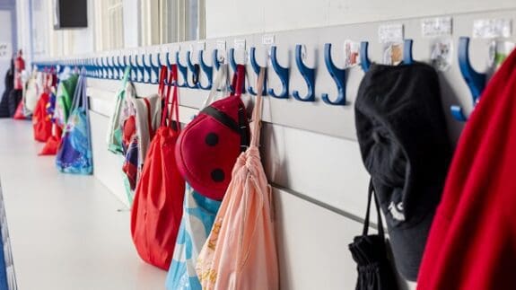 coats on coat peg at Nurseries & Child Day-Care