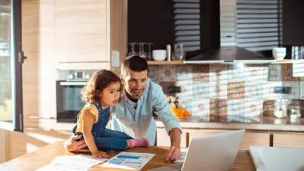 Father and Daughter working together.