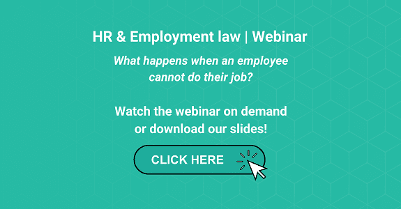 HR & Employment law update Free webinar 2023 what happens when an employee cannot do their job