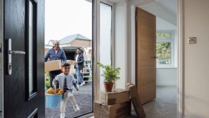 Grandparent helps son and grandson with new home