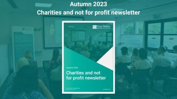 Charities and not for profit newsletter Autumn 2023