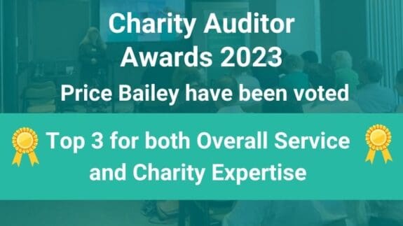Price Bailey is listed in the Top 3 for Overall Service and Charity Expertise in The Charity Finance audit survey 2023.