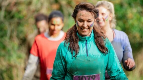 Women on a outdoor fundraising walk