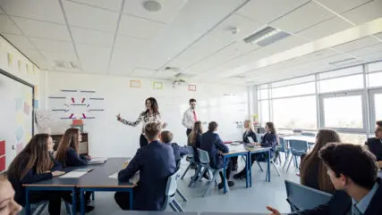Students in Mathematics class