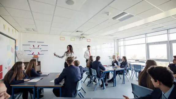Students in Mathematics class