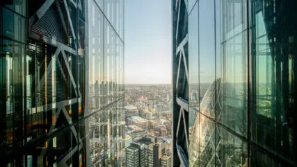 London Financial District From High Up