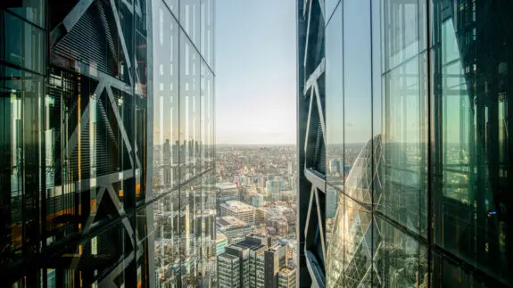 London Financial District From High Up