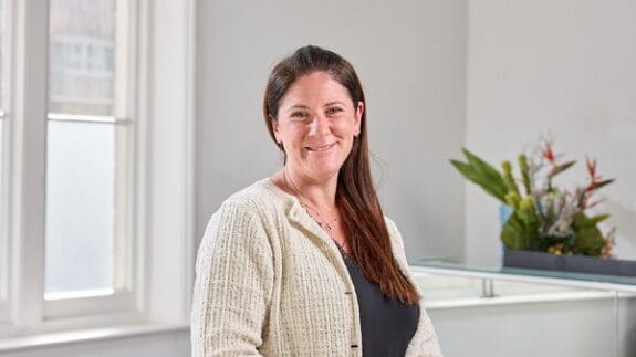 Photo of Emma Benjamin in our London Baker Street office.